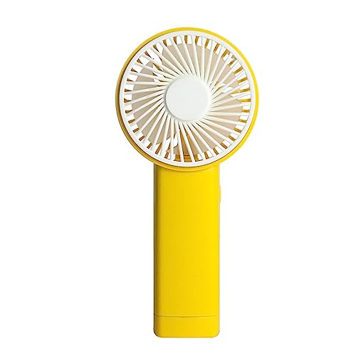 Allayu Tragbarer Mini Lüfter mit USB Einfachgeschwindigkeit, tragbarer Reise Personal Kühlventilator, Innenbereich, Büro, Kunststoff, Gehhals Kühlgerät, Gelb von Allayu