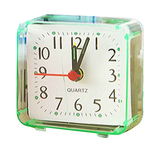 Kleine Bed Wecker transparente Fall Compact Travel Desk Clock Compact Uhr Kinder Studenten Schreibtisch Uhr von Allayu
