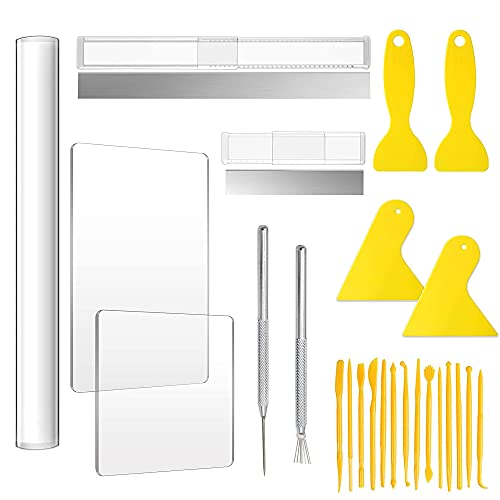 Allazone 25 Stück Polymer Clay Tools Set Modellierwerkzeug Set, Acryl Ton Roller mit Acrylplatten Trägerplatte Kunststoff Gravurstift Schaber für DIY Ton Handwerk machen Allazone 25 Stück Polymer Clay Tools Set Modellierwerkzeug Set, Acryl Ton Roller mit Acrylplatten Trägerplatte Kunststoff Gravurstift Schaber für DIY Ton Handwerk machen von Allazone
