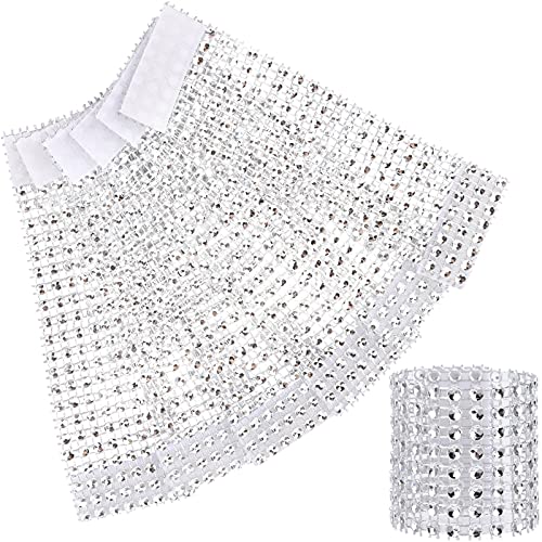 Serviettenringe 150 Stück Silber Strass Mesh Serviettenhalter für Tischdekorationen oder DIY Dekoration von Allbests
