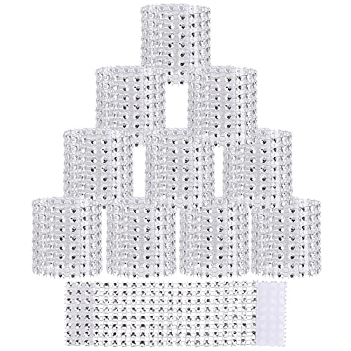 Serviettenringe 35 Stück Silber Strass Mesh Serviettenhalter für Tischdekoration oder DIY Dekoration von Allbests