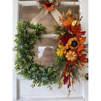 Herbst Glücksbringer Hufeisenkranz - Reitsport Landhaus Erntedank Haus Wärmendes Geschenk von Alldesignsequine