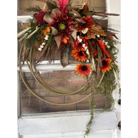 Herbst Western Lasso Kranz Mit Sackleinen - Rustikaler Lariat Hufeisen von Alldesignsequine