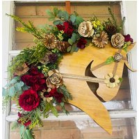 Sommer/Alltag Weihnachten Holz Blume Pferdekopf Wandkunst Oder Türhänger - Willkommen Home Entry Way Equine Kranz Muttertag Geschenk von Alldesignsequine