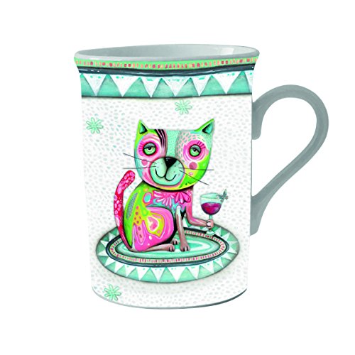 Allen Designs, Enesco Tasse mit Motiv: Katze, mehrfarbig, Keramik von Allen Designs