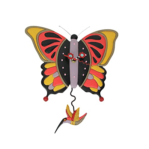 Allen Designs Flutterby Wanduhr Schmetterling aus Kunstharz von Allen Designs
