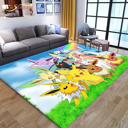 Allenada Teppichboden, 3D-Druck-Anime Cartoon, Teppichbodenmatte, Rechteckiger Teppich Für Wohnzimmer, Schlafzimmer (A8408), 60 X 90 cm von Allenada