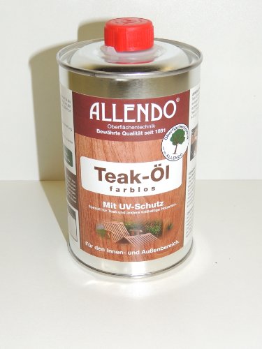Allendo Teak-Öl 500ml mit UV-Schutz farblos von Allendo