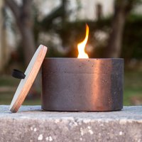 Wachsfeuer Outdoor Kerze Mit Dauerdocht - 18 X 11 Zentimeter Geschliffener Beton Handgemacht in Hessen von AllerleiDesignMRBG
