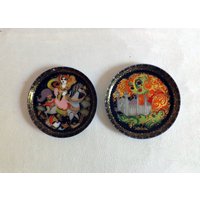 Vintage, 2 Wandteller, Gebäckteller, Sammelteller Mit Motiven Aus "Aladins Wunderlampe" von AllerleiRauhDesign