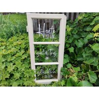 Aufkleber "Heute Ist Ein Guter Tag" Deko-Fenster | Fensterspruch Altes Fenster Gartendeko von AllerleivomLand