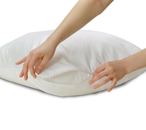 National Allergy Premium Kissenschutz aus 100 % Baumwolle mit Reißverschluss - 50 x 70 cm - Weiß - Hypoallergener Bettwanzen- und Hausstaubmilben-Kissenbezug - Atmungsaktiver Überzug von Allersoft