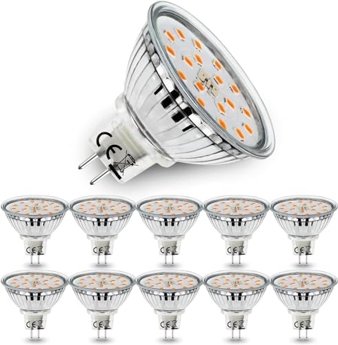 Allesgute 10er Set GU5.3 MR16 LED Lampen 3000K Warmweiß,5W ersetzt für 45W Halogen Lampe 450lm LED Birne AC/DC 12V Spot-Nicht Dimmbar Allesgute 10er Set GU5.3 MR16 LED Lampen 3000K Warmweiß,5W ersetzt für 45W Halogen Lampe 450lm LED Birne AC/DC 12V Spot-Nicht Dimmbar von Allesgute