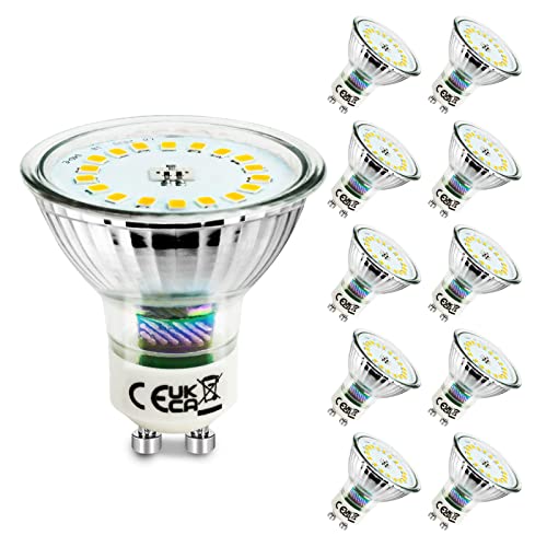 Allesgute GU10 Glühbirnen 5W LED Lampe Neutralweiß LED Birnen Glas 500lm Glühbirne Ersetzt für 45W Halogen Leuchtmittel Abstrahlwinkel 120°, Nicht Dimmbar, 10er Pack von Allesgute