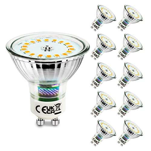 Allesgute GU10 Glühbirnen 5W LED Lampe Warmweiß Glühbirne Glas 500lm LED Birnen Ersetzt für 45W Halogen Leuchtmittel Abstrahlwinkel 120°, Nicht Dimmbar, 10er Pack von Allesgute