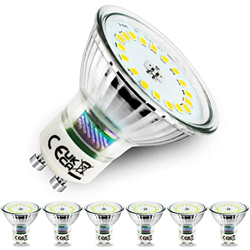 Allesgute GU10 LED 5W Glühbirnen Dimmbar LED Lampe Glas Kaltweiß 700lm LED Birnen Ersetzt für 45W Halogen LED Leuchtmittel 230V Abstrahlwinkel 120°,6er pack von Allesgute