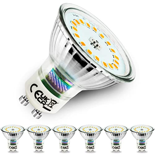 Allesgute GU10 LED Warmweiss 5W 500lm LED Leuchtmittel Ersatz für 45W Halogen Lampe Kein Flackern Birne 120° Abstrahlwinkel Glühbirnen Nicht Dimmbar 230V, 6er Pack von Allesgute