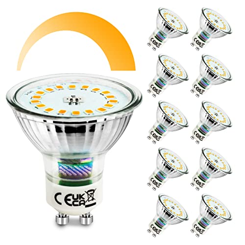 Allesgute GU10 LED Warmweiss 5W Dimmbar LED Lampe Glas Glühbirnen 700lm LED Birnen Ersetzt für 45W Halogen Leuchtmittel 230V Abstrahlwinkel 120°, 10er pack von Allesgute