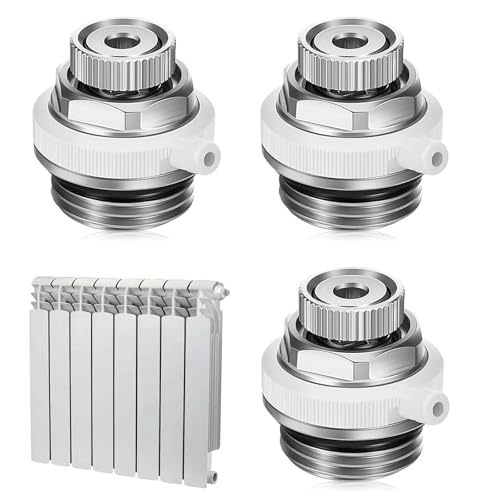 Automatisches Entlüftungsventil, Automatischer Entlüfter Heizung 1/2, Heizkörper Entlüfter Heizung für Messing Selbstentlüftendes Kühlerventil, Automatische Heizkörperentlüfter (Silber-3pcs) Automatisches Entlüftungsventil, Automatischer Entlüfter Heizung 1/2, Heizkörper Entlüfter Heizung für Messing Selbstentlüftendes Kühlerventil, Automatische Heizkörperentlüfter (Silber-3pcs) von Alleshelfer