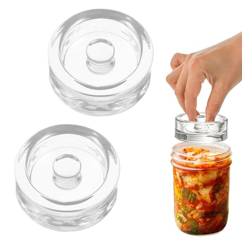 Alleshelfer Fermenting Weights,Fermentation Kit ⌀7cm,Glass Weights for Fermenting，Fermenting Kit Zum Fermentieren Von Sauerkraut, Karotten, Kimchi, Eingelegtes 2er Set von Alleshelfer