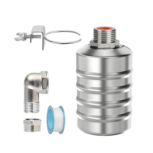 Automatisches Schwimmerventil für Wassertank Pool, 1/2" bis 3/4" Wasserstandskontrollventil aus 304 Edelstahl Kompakte automatische Wasserstandsteuerung für Wassertanks, Pools, Solarwassertanks Automatisches Schwimmerventil für Wassertank Pool, 1/2" bis 3/4" Wasserstandskontrollventil aus 304 Edelstahl Kompakte automatische Wasserstandsteuerung für Wassertanks, Pools, Solarwassertanks von Alleshelfer
