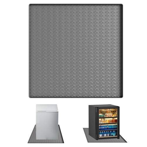 Kühlschrankmatte, Mini-Kühlschrank-Tropfmatte, Silikon Kühlschrankmatten mit Erhöhtem Rand Kühlschrank Tropfschale Kühlschrank Bodenschutz für Kühlschrank Waschmaschine Weinschrank (Grau-60x60cm) von Alleshelfer