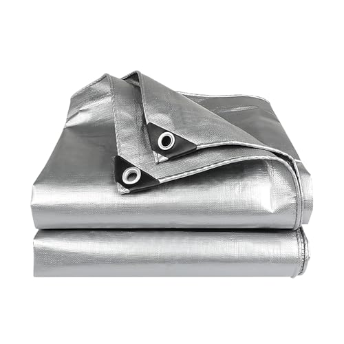 Abdeckplane Wasserdicht, Tarp 4x4m Wasserdicht, PVC Plane mit ÖSen Abdeckplaned Schutzplane, LKW-Planes, Auto Plane Abdeckung, Regenplane Outdoor, Abdeckplane GartenmöBel von Alleshelfer