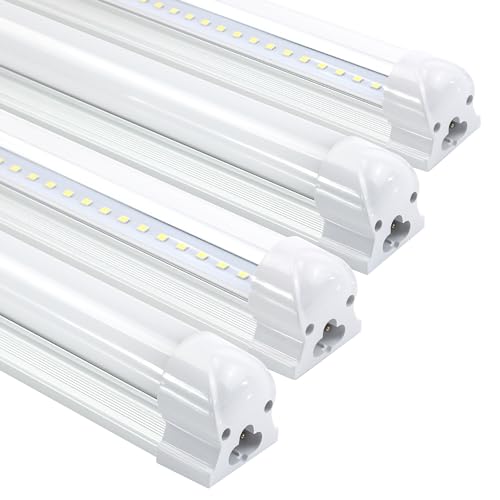 Allesin [2er Pack zum Sparpreis] LED Röhre 120cm Leuchtstoffröhre komplett mit Fassung, Kaltweiß 6000K 18W 1700lm, LED Lichtleiste, Schranklicht, Unterbauleuchte, Transparente Abdeckung von Allesin