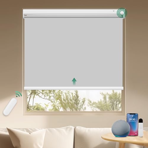 Allesin Wiederaufladbare Verdunklungsrollo ohne Bohren, B70 x H100 cm Grau, Elektrische Rollo Innen, 100% Verdunkelung Sonnenschutz Smart Rollo mit Fernbedienung Kompatibel Alexa Allesin Wiederaufladbare Verdunklungsrollo ohne Bohren, B70 x H100 cm Grau, Elektrische Rollo Innen, 100% Verdunkelung Sonnenschutz Smart Rollo mit Fernbedienung Kompatibel Alexa von Allesin