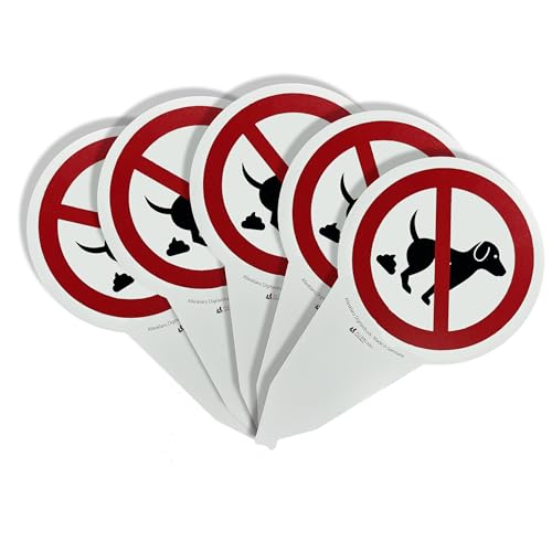 AllesKlaro® - 5er Set - hochwertiges XXL Steckschild - Verbot hier kein Hundeklo - 280 x 160 mm - stabile 4 mm Alu Verbundplatte von Allesklaro Digitaldruck