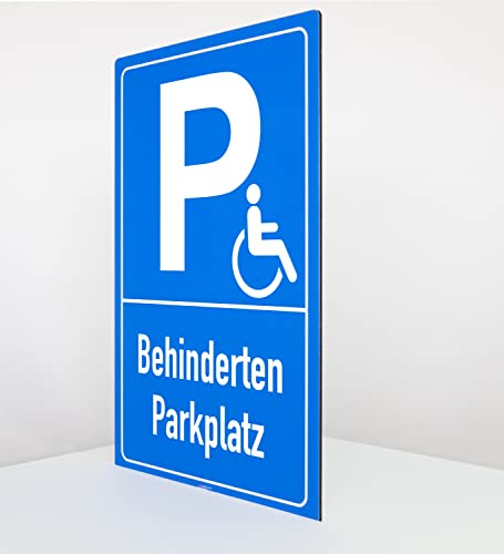 AllesKlaro® - Behinderten Parkplatz - Schild - Hochformat - blau - 4 mm Alu Verbundplatte (30 x 20 cm) von Allesklaro Digitaldruck