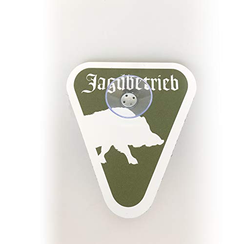 AllesKlaro® - Jagdbetriebschild mit Saugnapf - verschiedene Motive - Autoschild für KFZ Heckscheibe (Sau) von Allesklaro Digitaldruck