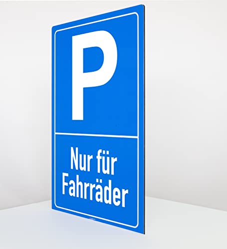 AllesKlaro® - Parkplatzschild - Nur für Fahrräder - Hochformat - blau - stabile 4mm Alu Verbundplatte (60x40cm) von Allesklaro Digitaldruck