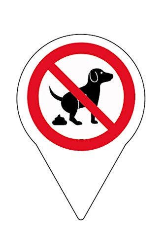 AllesKlaro® - hochwertige Steckschilder - Verbot Hier kein Hundeklo - 150 x 110 mm mit Einsteckspitze - stabile 4 mm Alu Verbundplatte von Allesklaro Digitaldruck