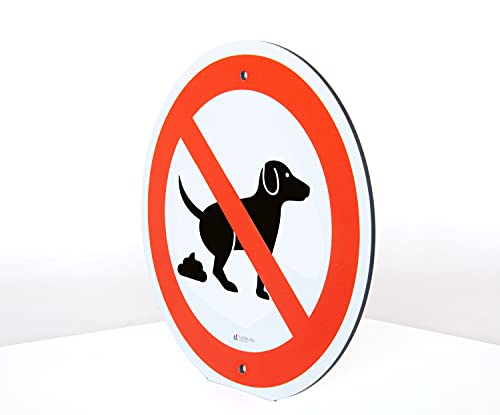 AllesKlaro® - Verbotsschild - Kein Hundeklo - 24 cm rund - 4mm Alu Verbundplatte - inkl. 2 Bohrlöcher vertikal - schnelle & einfache Montage von Allesklaro Digitaldruck