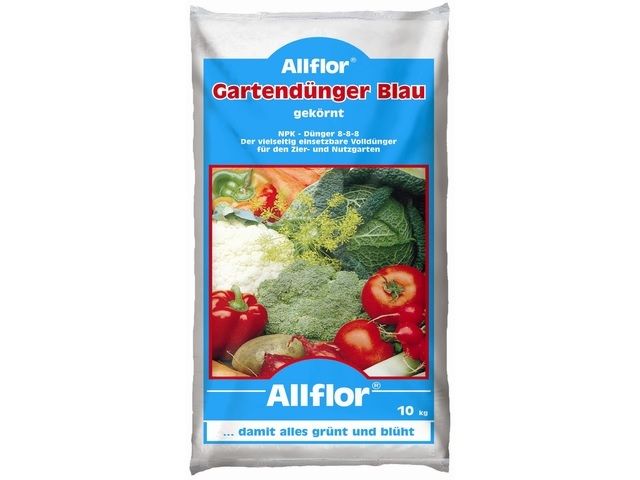 Allflor Gartendünger Blau 10kg für ca. 330 m², NPK Dünger 8-8-8 von Allflor