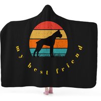 Meine Beste Freundin Kapuzendecke, Hoodie Decke Für Erwachsene, Gemütliche Sherpa Decke, Pit Bull Print Geschenk Haustierliebhaber von AllforCandles