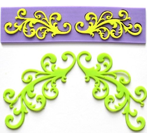 Allforhome Silikon-Form-Form-Fondant-Spitze Fondant-Kuchen Dekoration Mould Harz Polymer Clay Formen von Allforhome