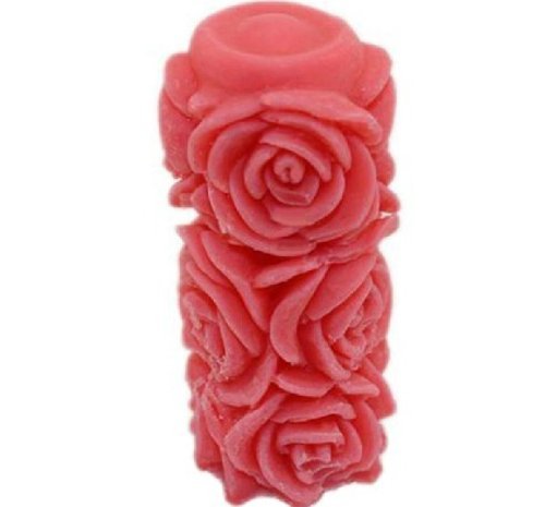 Allforhome Stereo Roses Silikonform, mit Rosen, zylinderförmig;Formgröße: 6.8 * 4.1 * 4.1cm; Mold Farbe: Gelegentliche Farbe wenn keine besonderen Zustand. von Allforhome