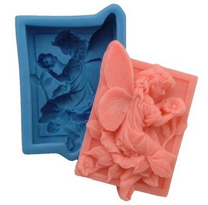 Allforhome glam Prinzessin Engel Handwerk Kunst Silikons handgemachte Seifenform Craft-Form-DIY Blumen-Fee-Seifenform von Allforhome