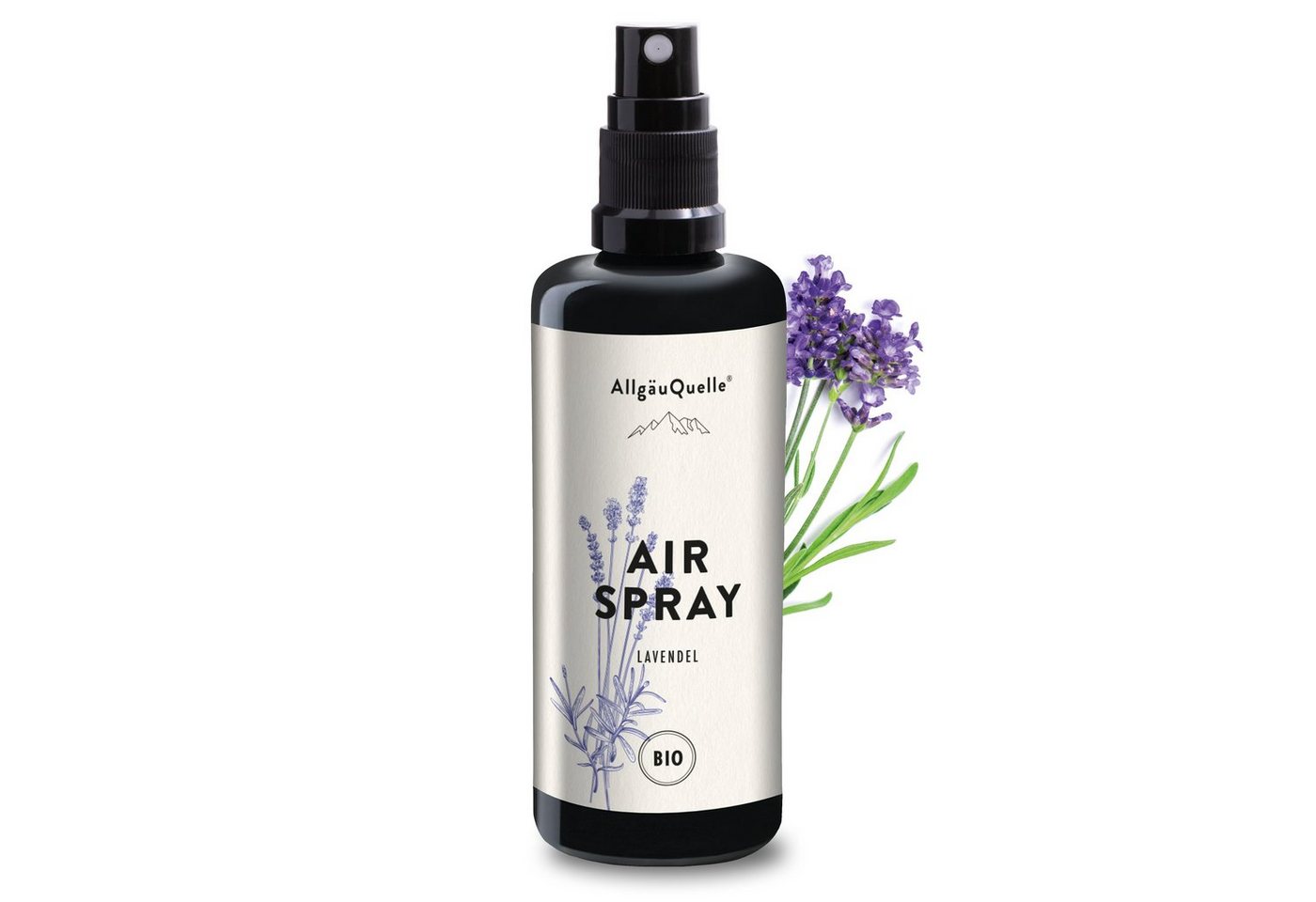 Allgäuquelle Raumduft Bio AirSpray Lavendel Raumduft (1 x 100ml), mit Lavendel von Allgäuquelle