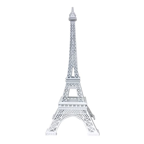 Allgala Eiffelturm-Statue, 48 cm, Metalllegierung, Weiß (EF19-86191) von Allgala