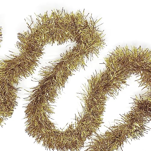 Allgala XG93225 Weihnachts-Folien-Lametta-Girlande, Dekoration für Weihnachtsbaum, Wandschiene, Heimbüro, Event, Champagner von Allgala
