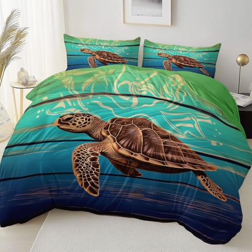 Allgemein Atmungsaktiv Bettbezug 155 x 220 cm Weich und Bequem, Tier Schildkröte Brett Mikrofaser Bettbezug Mit Reißverschluss Einfaches Be- und Entladen, Grün Bettwäsche Wendemotiv Allgemein Atmungsaktiv Bettbezug 155 x 220 cm Weich und Bequem, Tier Schildkröte Brett Mikrofaser Bettbezug Mit Reißverschluss Einfaches Be- und Entladen, Grün Bettwäsche Wendemotiv von Allgemein