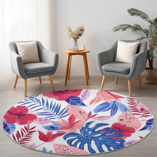 Allgemein Rosa Blau Runder Teppich rutschfest Maschinenwaschbar Nicht Leicht zu Verblassen, Pflanzen Cartoons Monstera Flanell Kurzflor Weich Runder Teppich, Ø 210 cm Rund Teppiche für Studie Allgemein Rosa Blau Runder Teppich rutschfest Maschinenwaschbar Nicht Leicht zu Verblassen, Pflanzen Cartoons Monstera Flanell Kurzflor Weich Runder Teppich, Ø 210 cm Rund Teppiche für Studie von Allgemein