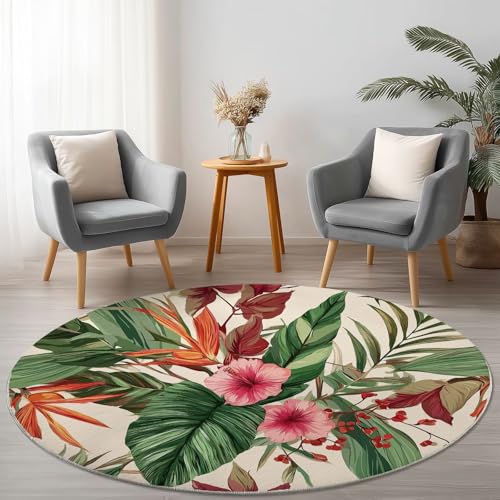 Allgemein Runder Grün Teppich Maschinenwaschbar Strapazierfähig, 210 cm Rund Teppiche für Wohnzimmer Wohnbereich Essbereich, Pflanzen Retro Blätter Flanell Runder Teppich Weiche rutschfest Allgemein Runder Grün Teppich Maschinenwaschbar Strapazierfähig, 210 cm Rund Teppiche für Wohnzimmer Wohnbereich Essbereich, Pflanzen Retro Blätter Flanell Runder Teppich Weiche rutschfest von Allgemein