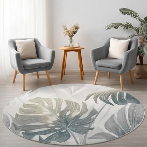 Allgemein Weich Flanell Grau Runder Teppich rutschfest Waschbar, Einfach Elegant Monstera Runder Teppich für Kinder Flur Wohnzimmer Büro Schlafzimmer, Ø 60 cm Rund Teppiche Einweihungsgeschenk Allgemein Weich Flanell Grau Runder Teppich rutschfest Waschbar, Einfach Elegant Monstera Runder Teppich für Kinder Flur Wohnzimmer Büro Schlafzimmer, Ø 60 cm Rund Teppiche Einweihungsgeschenk von Allgemein