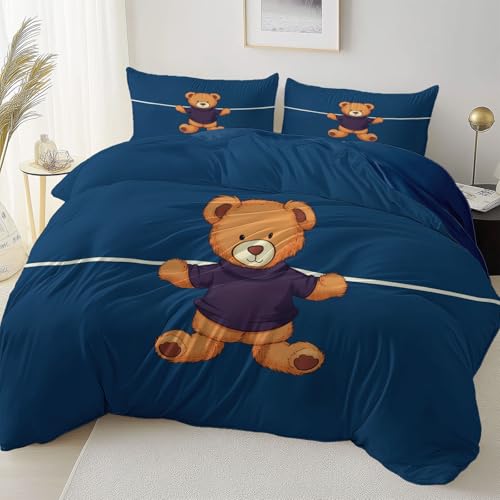 Bettbezug Blau Doppelseitig Reversibel mit Reißverschluss Eckband, Cartoon Teddybär Seil Mikrofaser Bettwäsche Set Atmungsaktiv Reißfest, 135 x 200 cm Bettbezug Pflegeleicht Schlafzimmer Bettbezug Blau Doppelseitig Reversibel mit Reißverschluss Eckband, Cartoon Teddybär Seil Mikrofaser Bettwäsche Set Atmungsaktiv Reißfest, 135 x 200 cm Bettbezug Pflegeleicht Schlafzimmer von Allgemein