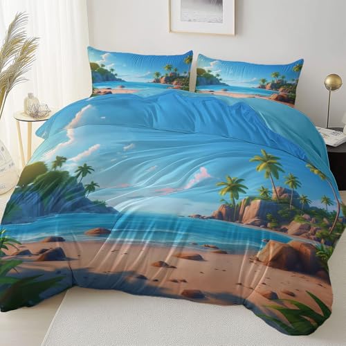 Bettbezug Blau Doppelseitig Reversibel mit Reißverschluss Eckband, Windlandschaft Strand Meer Mikrofaser Bettwäsche Set Atmungsaktiv Reißfest, 180 x 200 cm Bettbezug Pflegeleicht Schlafzimmer Bettbezug Blau Doppelseitig Reversibel mit Reißverschluss Eckband, Windlandschaft Strand Meer Mikrofaser Bettwäsche Set Atmungsaktiv Reißfest, 180 x 200 cm Bettbezug Pflegeleicht Schlafzimmer von Allgemein