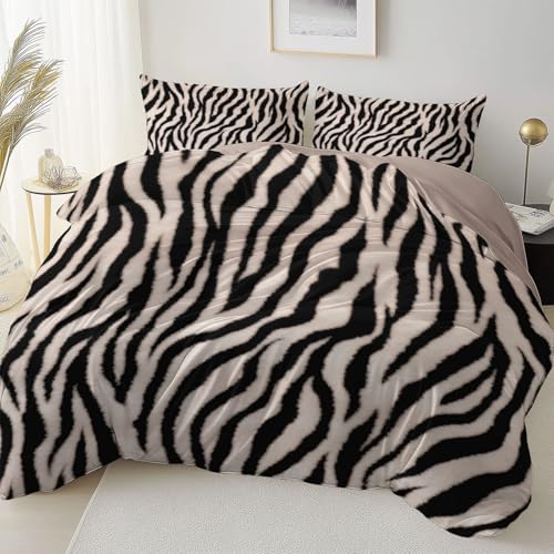 Bettbezug GrauBraune Doppelseitig Reversibel mit Reißverschluss Eckband, Abstrakt Realistisch Zebramuster Mikrofaser Bettwäsche Set Reißfest, 155 x 220 cm Bettbezug Pflegeleicht Schlafzimmer Bettbezug GrauBraune Doppelseitig Reversibel mit Reißverschluss Eckband, Abstrakt Realistisch Zebramuster Mikrofaser Bettwäsche Set Reißfest, 155 x 220 cm Bettbezug Pflegeleicht Schlafzimmer von Allgemein